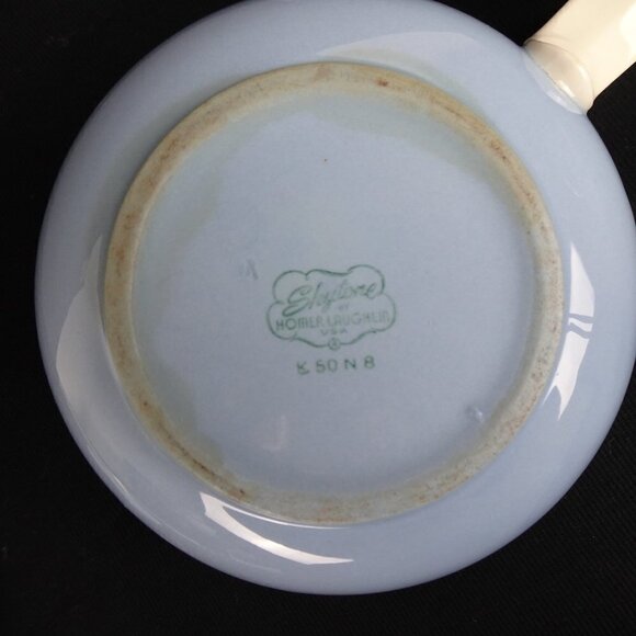 Homer Laughlin Blue Tea Pot Teapot Skyline Jubilee Art Deco Vintage - Picture 14 of 16